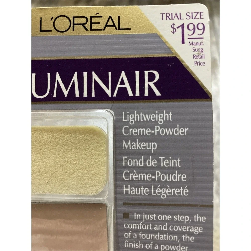 Loreal‎ Luminair Lightweight Creme Powder Makeup Soft Ivory .04oz Trial Size